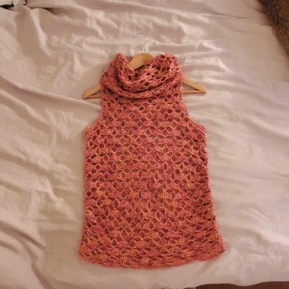 Silk & Mohair Handmade Crochet Sweater - Picture 6 of 6